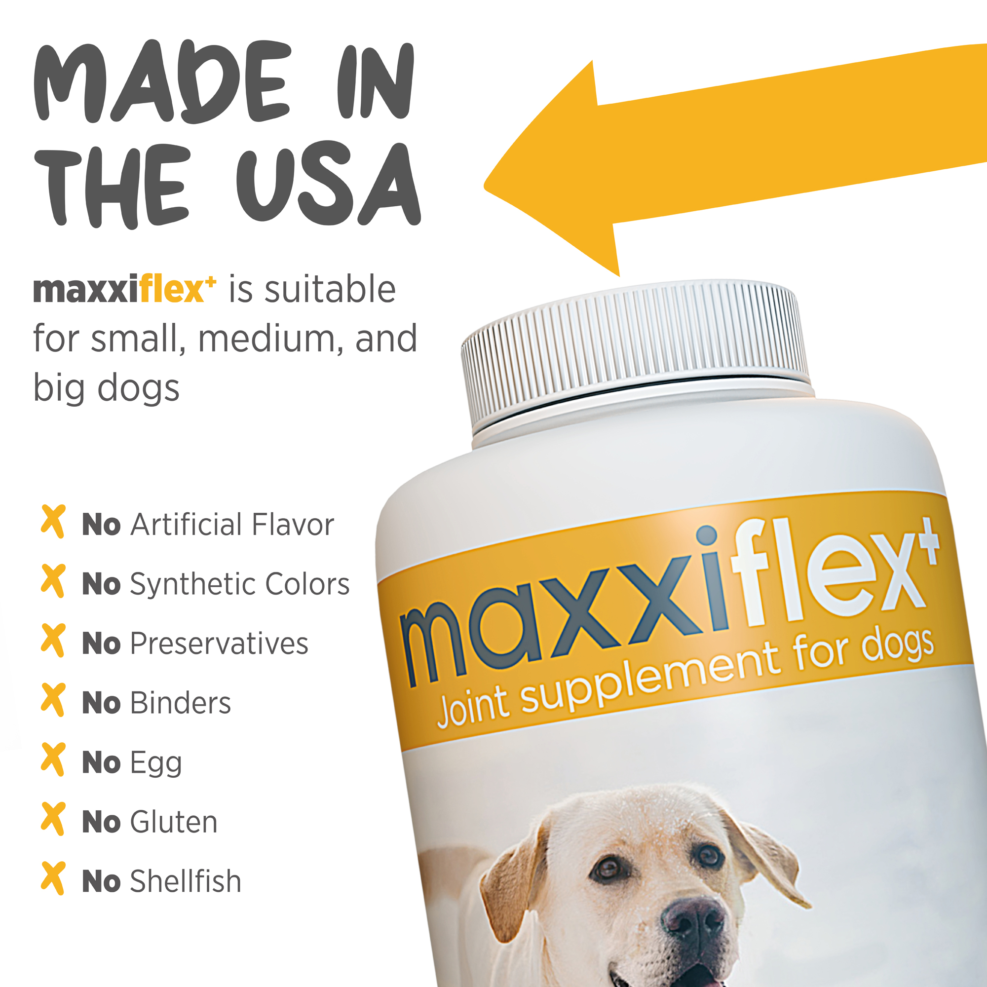 maxxiflex+ dog joint tablets made in USA