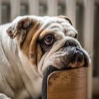 Bulldog being calmer and less stressed when using maxxicalm calming supplement from maxxipaws